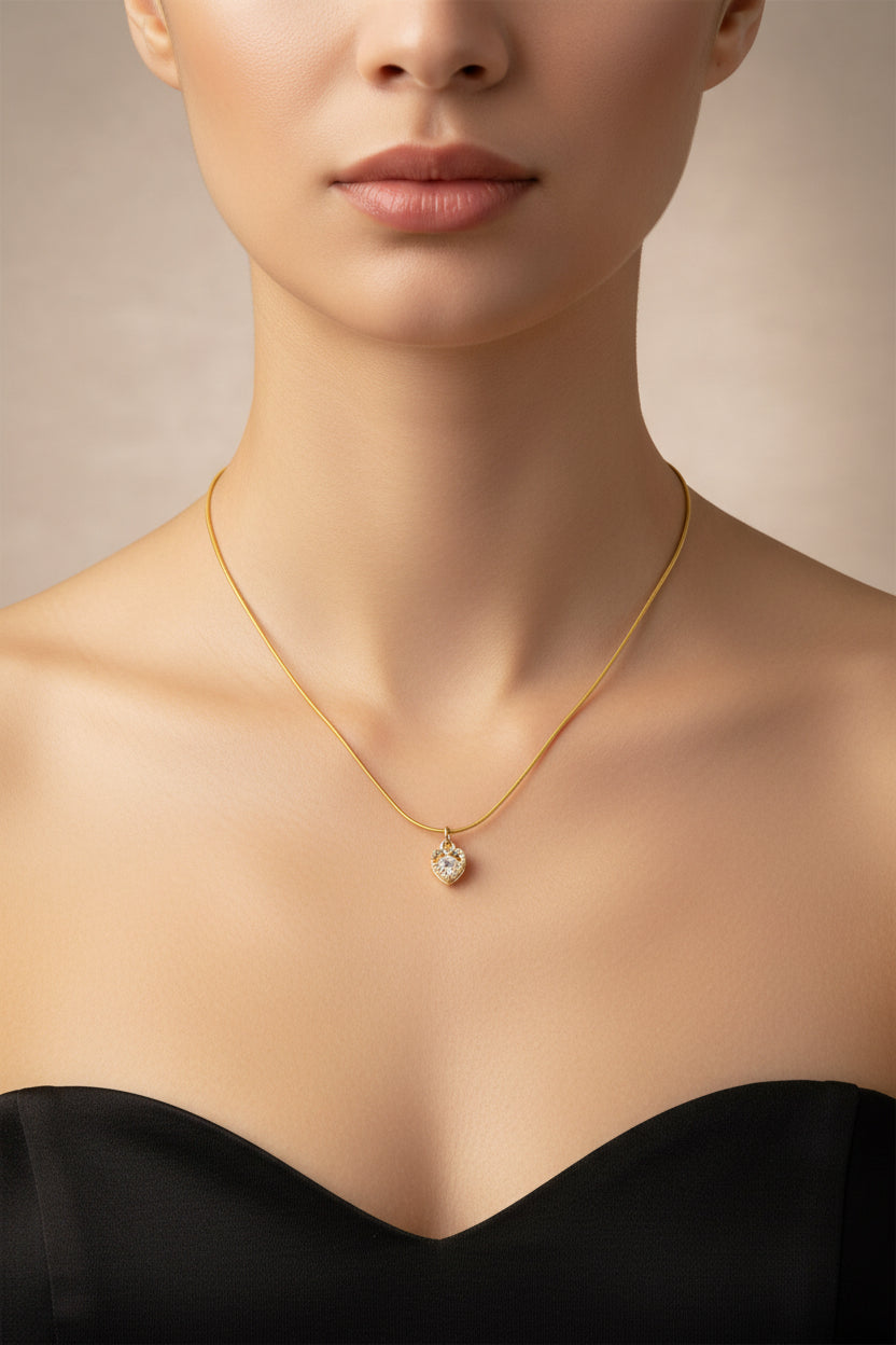 Gold heart necklace